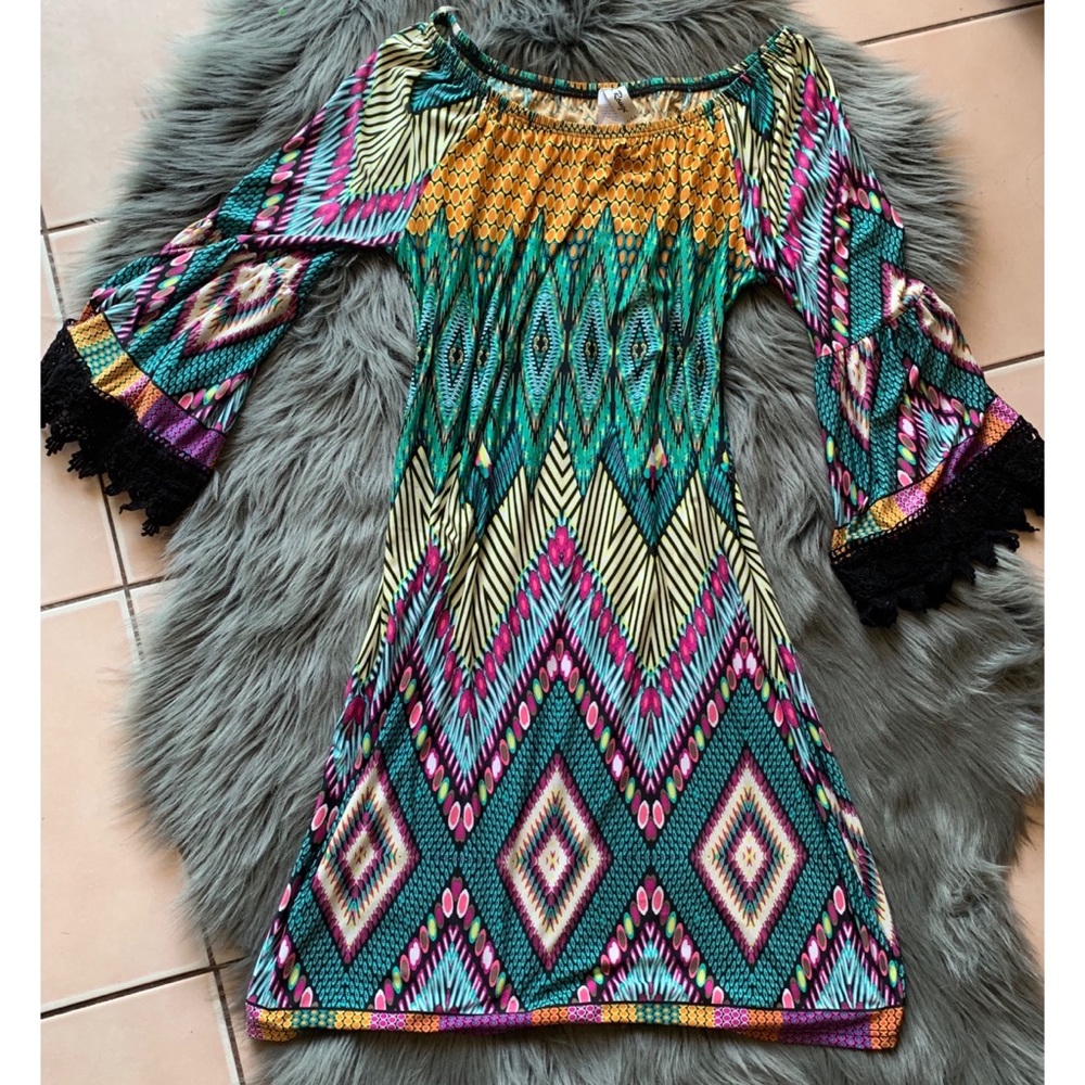 Off Shoulder Boho Dress
